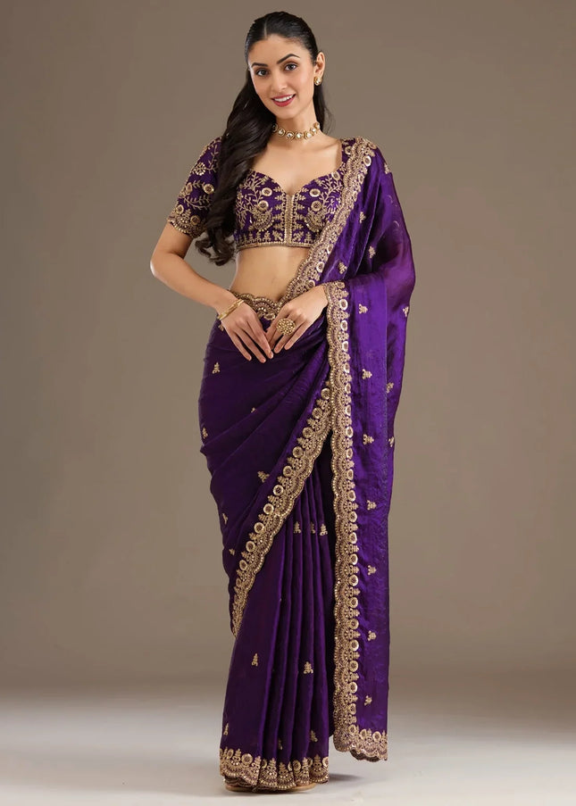 Tissue Embroidered Saree Series