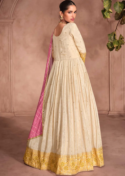 Viscose Printed and Embroidered Anarkali Gown Series