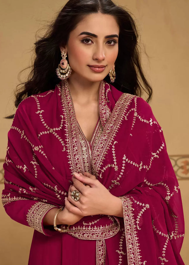 Georgette Embroidered Pant Style Suit Series