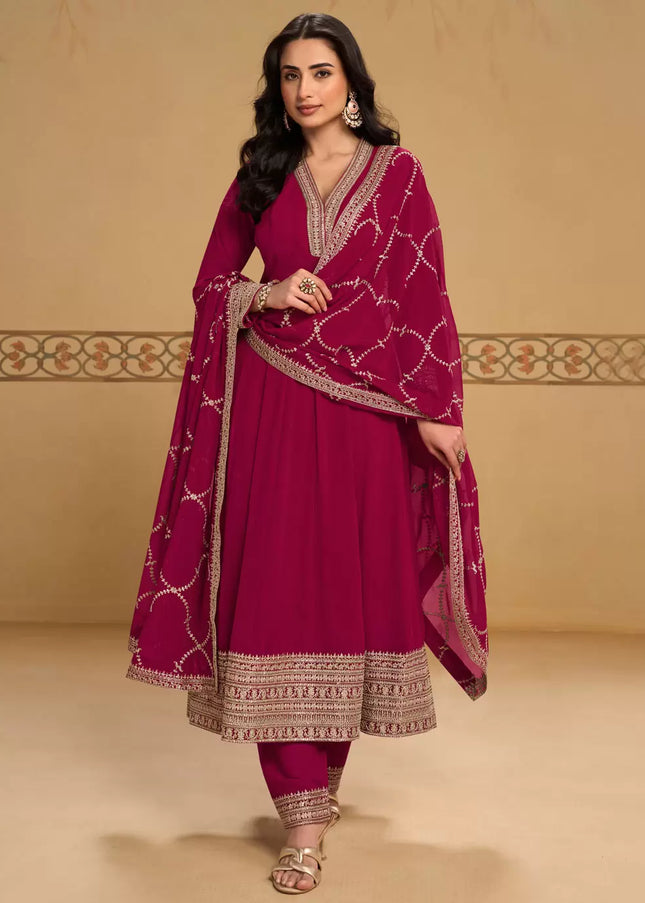 Georgette Embroidered Pant Style Suit Series