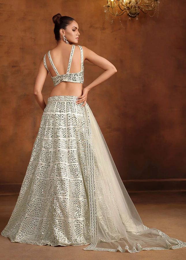 Offwhite Embroidered Lehenga Choli