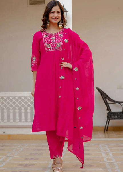 Viscose Mango Silk Embroidered Pant Style Suit Series