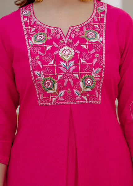 Viscose Mango Silk Embroidered Pant Style Suit Series