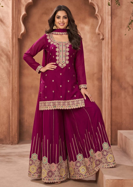 Chinnon Embroidered Sharara Suit Series