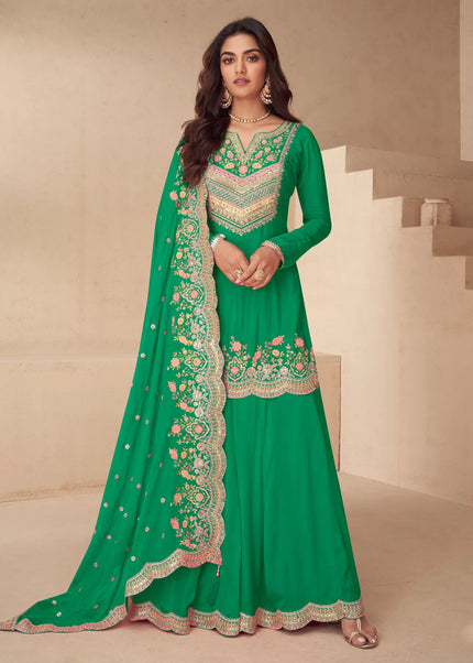 Chinnon Embroidered Sharara Suit Series