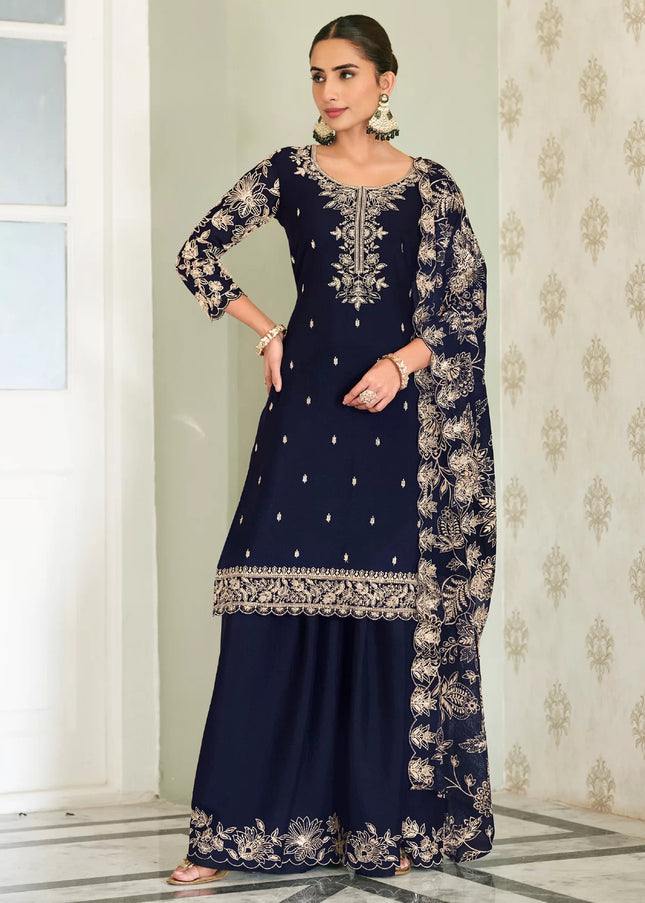 Chinnon Printed and Embroidered Sharara Suit Series