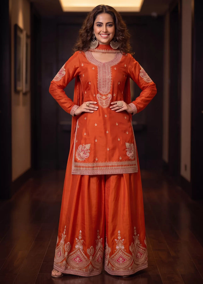 Chinnon Embroidered Palazzo Suit Series