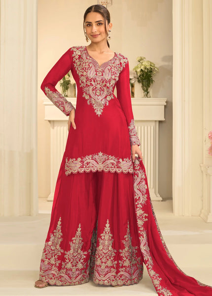 Chinnon Embroidered Sharara Suit Series