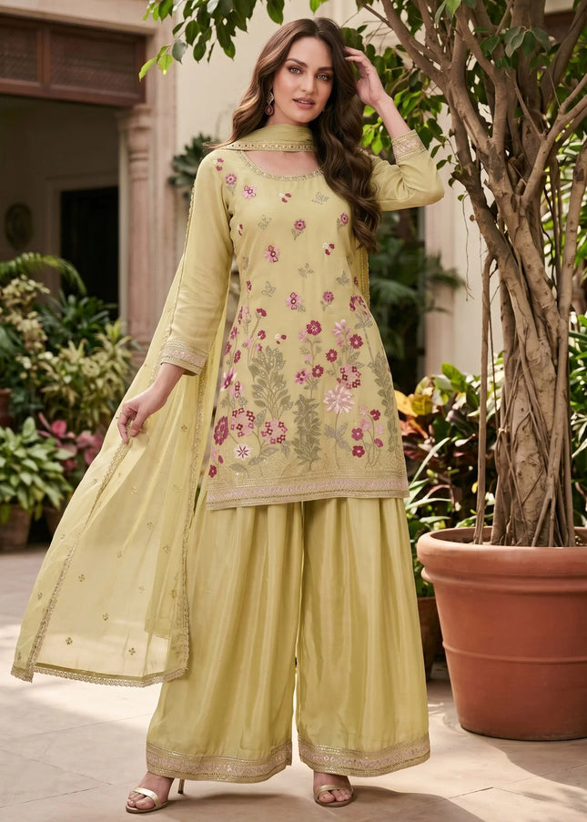 Chinnon Embroidered Palazzo Suit Series