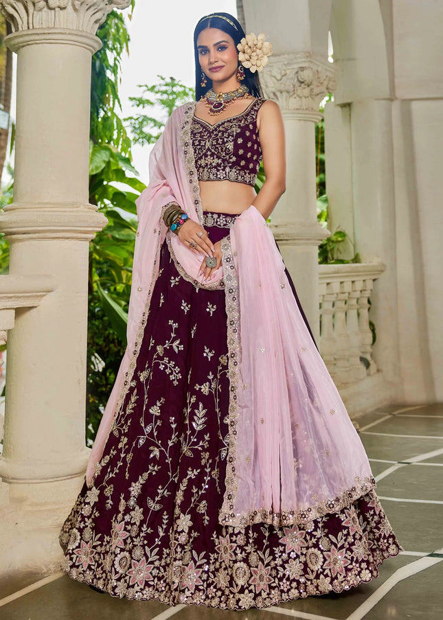 Rangoli Silk Embroidered Lehenga Choli Series