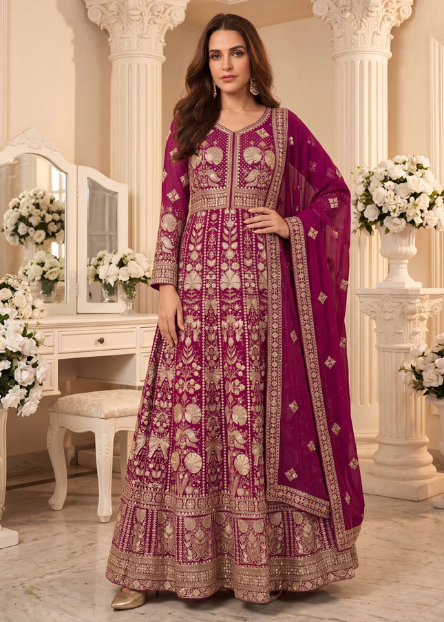 Georgette Embroidered Anarkali Gown Series