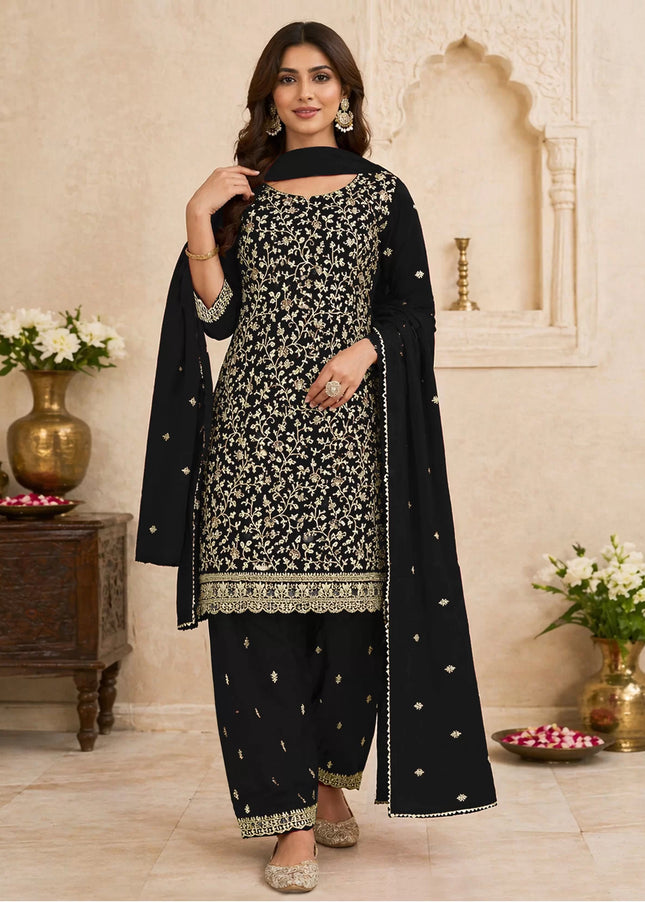 Gerogette Embroidered Pant Style Suit Series
