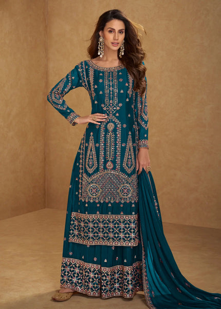 Chinnon Embroidered Sharara Suit Series