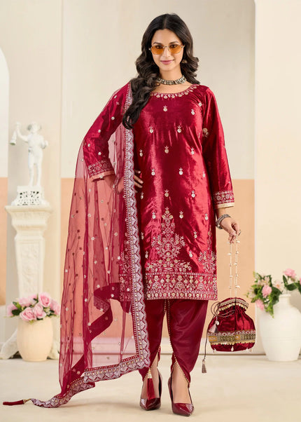 Velvet Embroidered Pant Style Suit Series