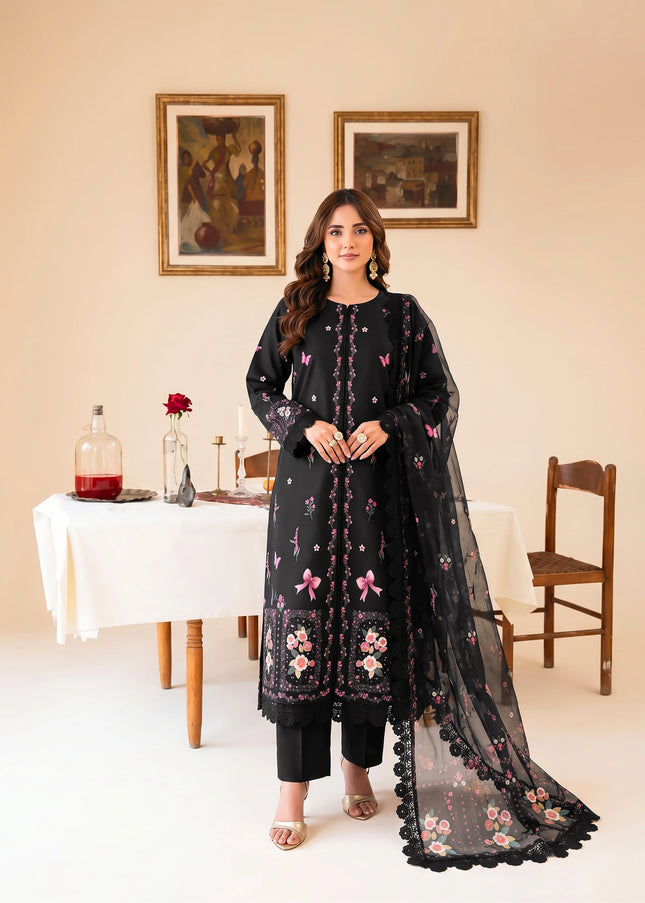 Faiza Faisal | Fnf Prints 2 - Floral Noir