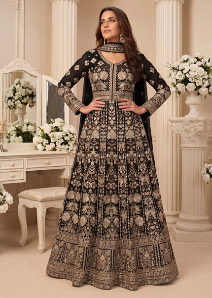 Georgette Embroidered Anarkali Gown Series