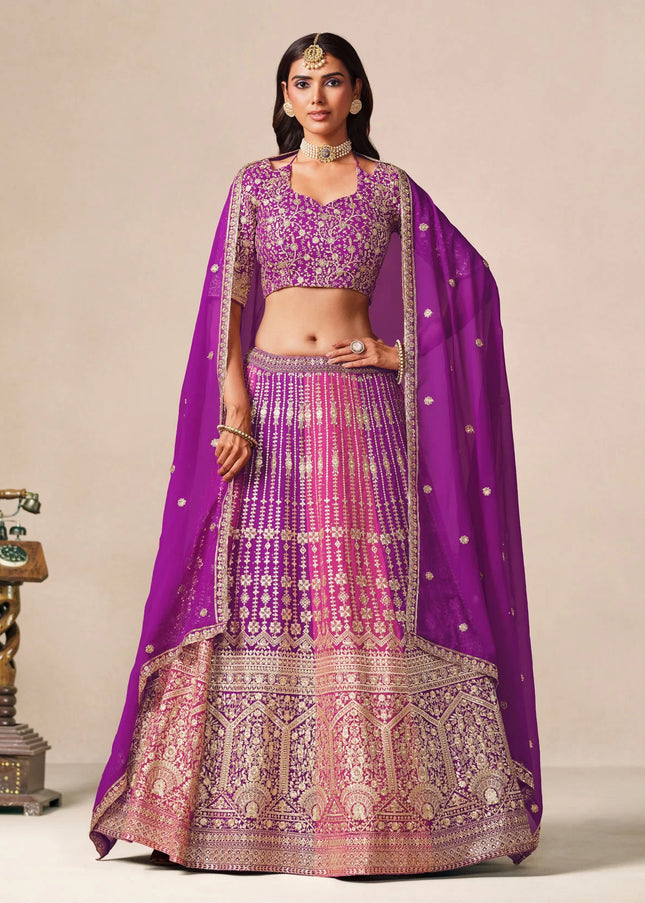Georgette Embroidered Lehenga Choli Series