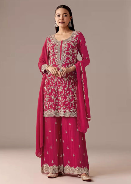 Georgette Embroidered Palazzo Suit Series