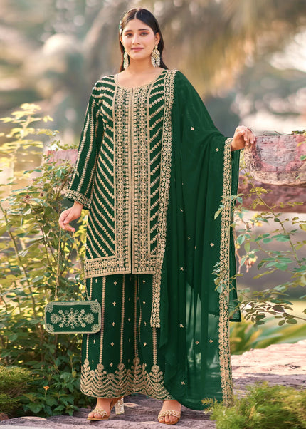 Georgette Embroidered Palazzo Suit Series