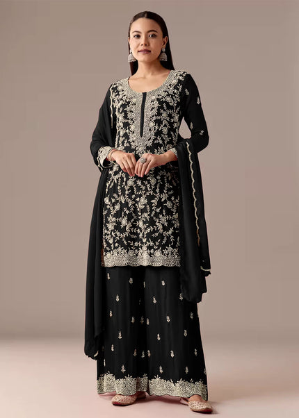 Georgette Embroidered Palazzo Suit Series