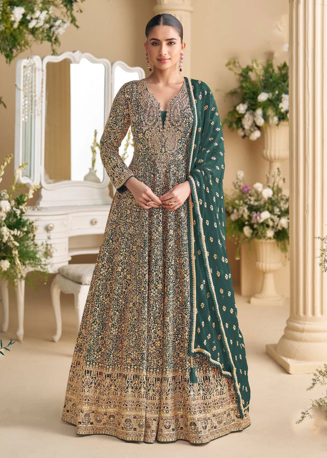 Sequins Embroidered Anarkali Gown