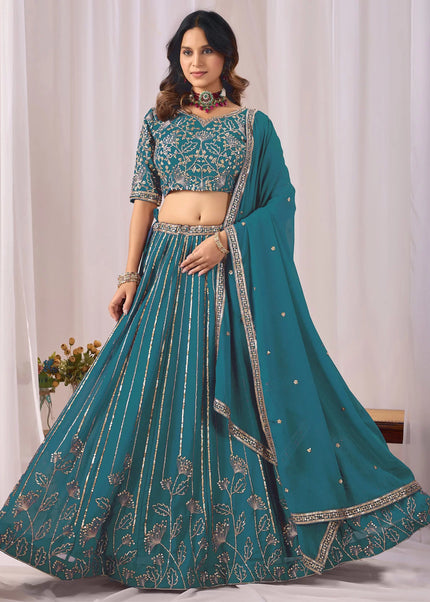Georgette Embroidered Lehenga Choli Series