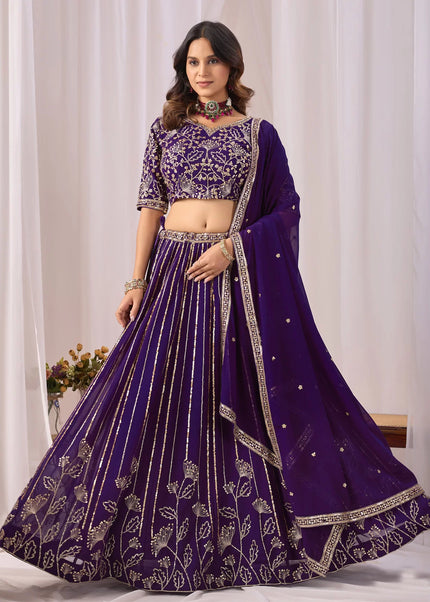 Georgette Embroidered Lehenga Choli Series