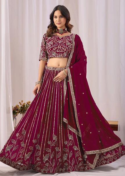 Georgette Embroidered Lehenga Choli Series