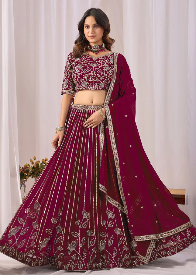 Georgette Embroidered Lehenga Choli Series