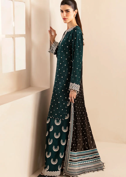 Jazmin | Premium Embroidered Raw Silk UR-7035