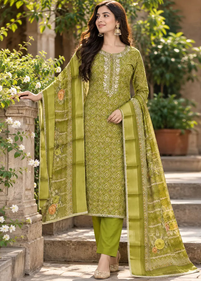 Cotton Printed and Embroidered Pant Style Suit Series