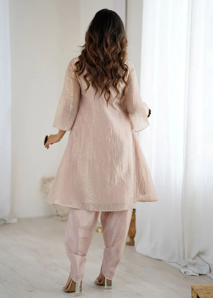 Ivory Brown Embroidered Tulip Pant Suit