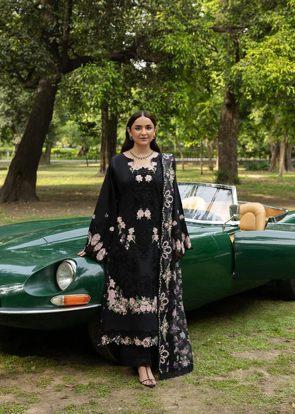 Elaf Premium | Luxury Lawn Vol ll '26 - Black Mascara