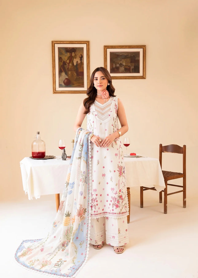 Faiza Faisal | Fnf Prints 2 - Ivory Grace