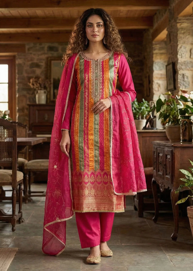 Viscose Printed and Weaved Pant Style Suit Series