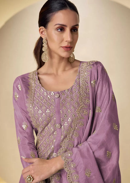 Silk Embroidered Sharara Suit Series