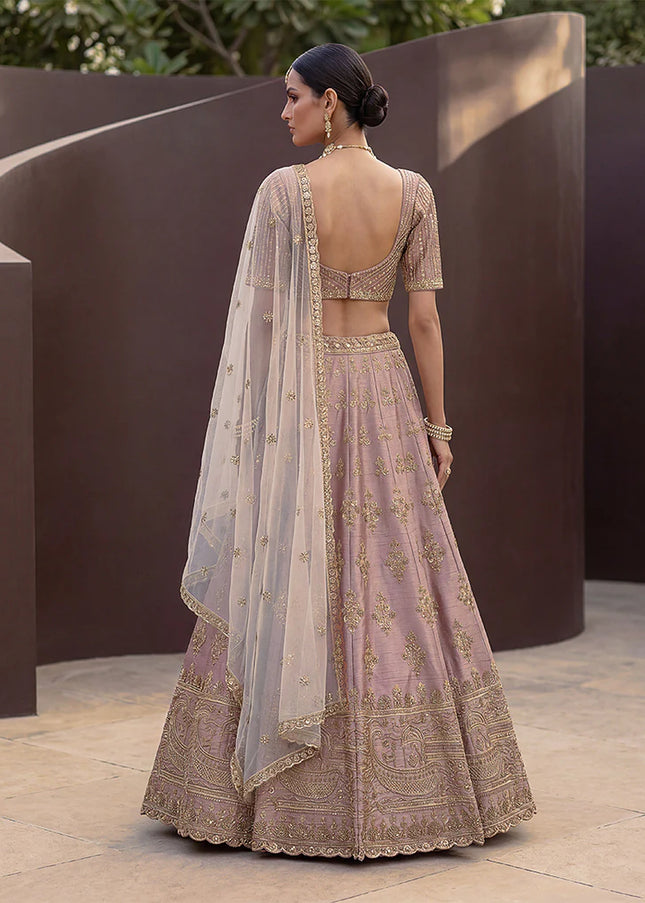 Purple Embroidered Lehenga Choli