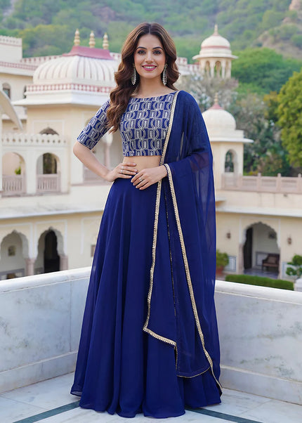 Georgette Embroidered Lehenga Choli Series