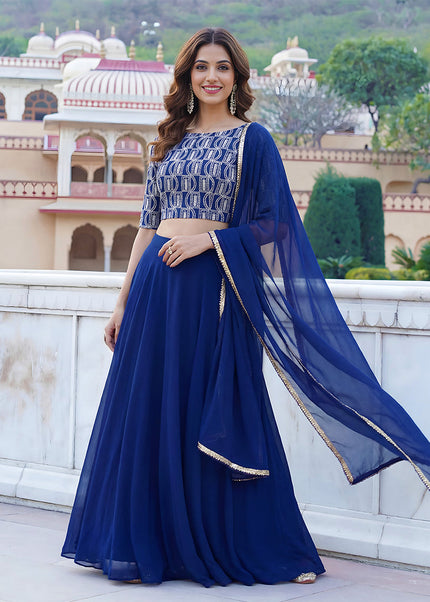 Georgette Embroidered Lehenga Choli Series