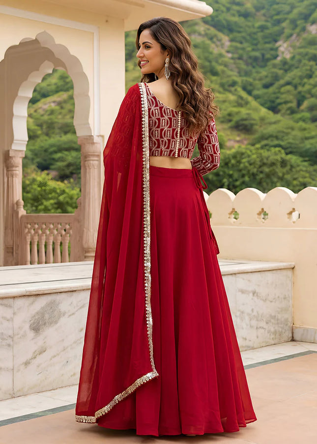 Georgette Embroidered Lehenga Choli Series