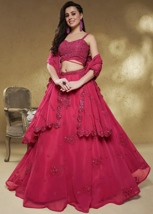 Pink Embroidered Lehenga Choli Series