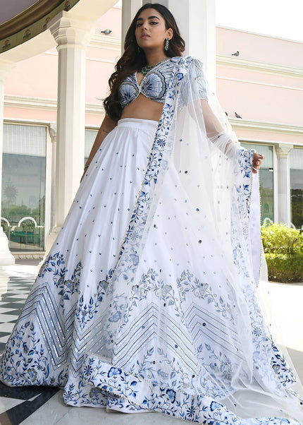 Offwhite Embroidered Lehenga Choli