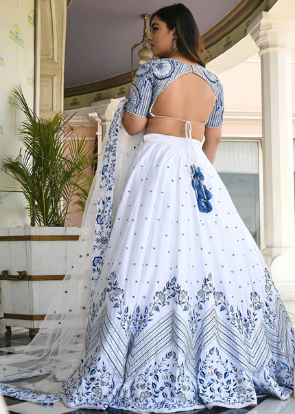 Offwhite Embroidered Lehenga Choli