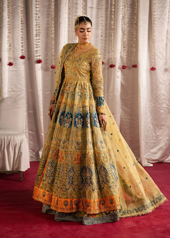 Maria Osama Khan | Jhil Mil Wedding Festive - Sunehri