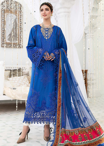 MARIA B - Eid Lawn 22 - Cobalt Blue