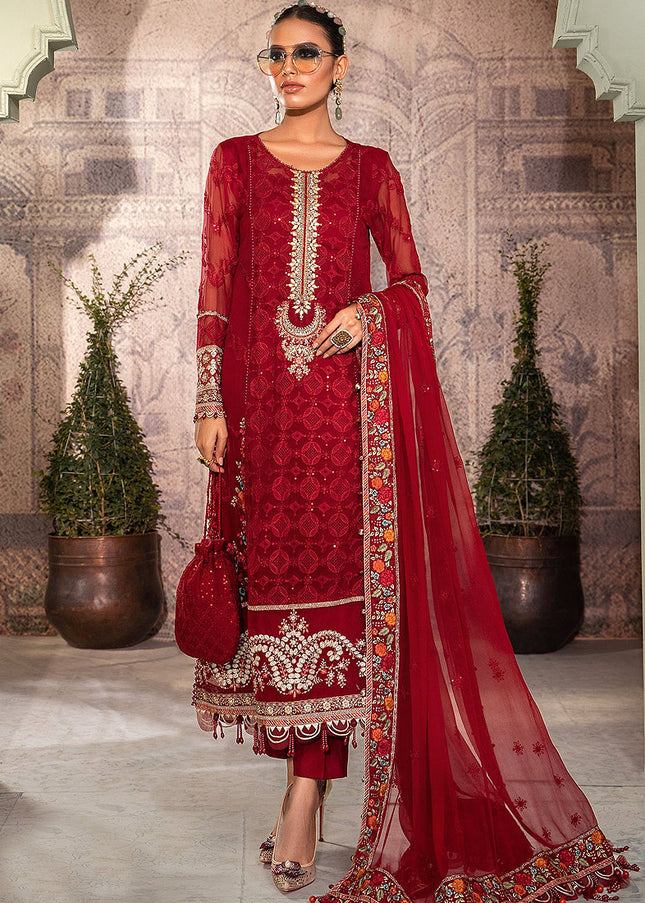 MARIA B - Chiffon 22 - Ruby Red
