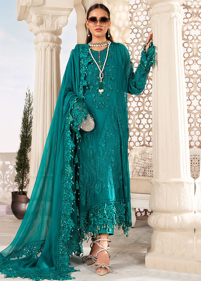 MARIA B - Chiffon 22 - Deep and Sea Green