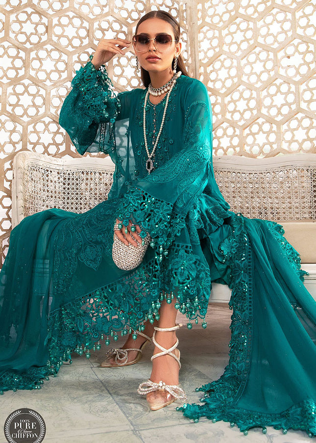 MARIA B - Chiffon 22 - Deep and Sea Green