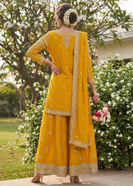 Chinnon Embroidered Sharara Suit Series