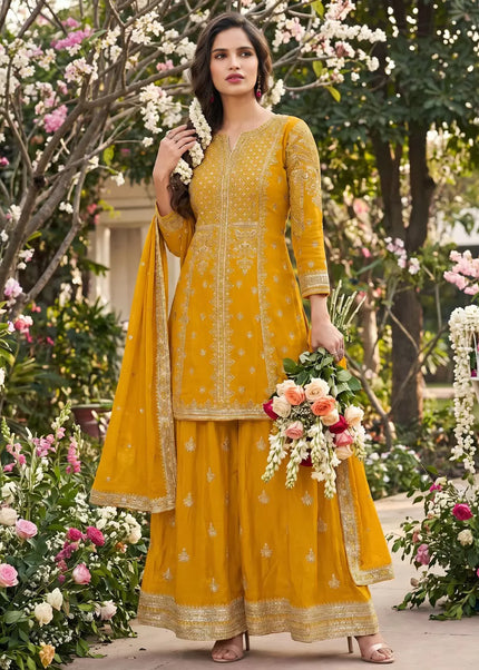 Chinnon Embroidered Sharara Suit Series